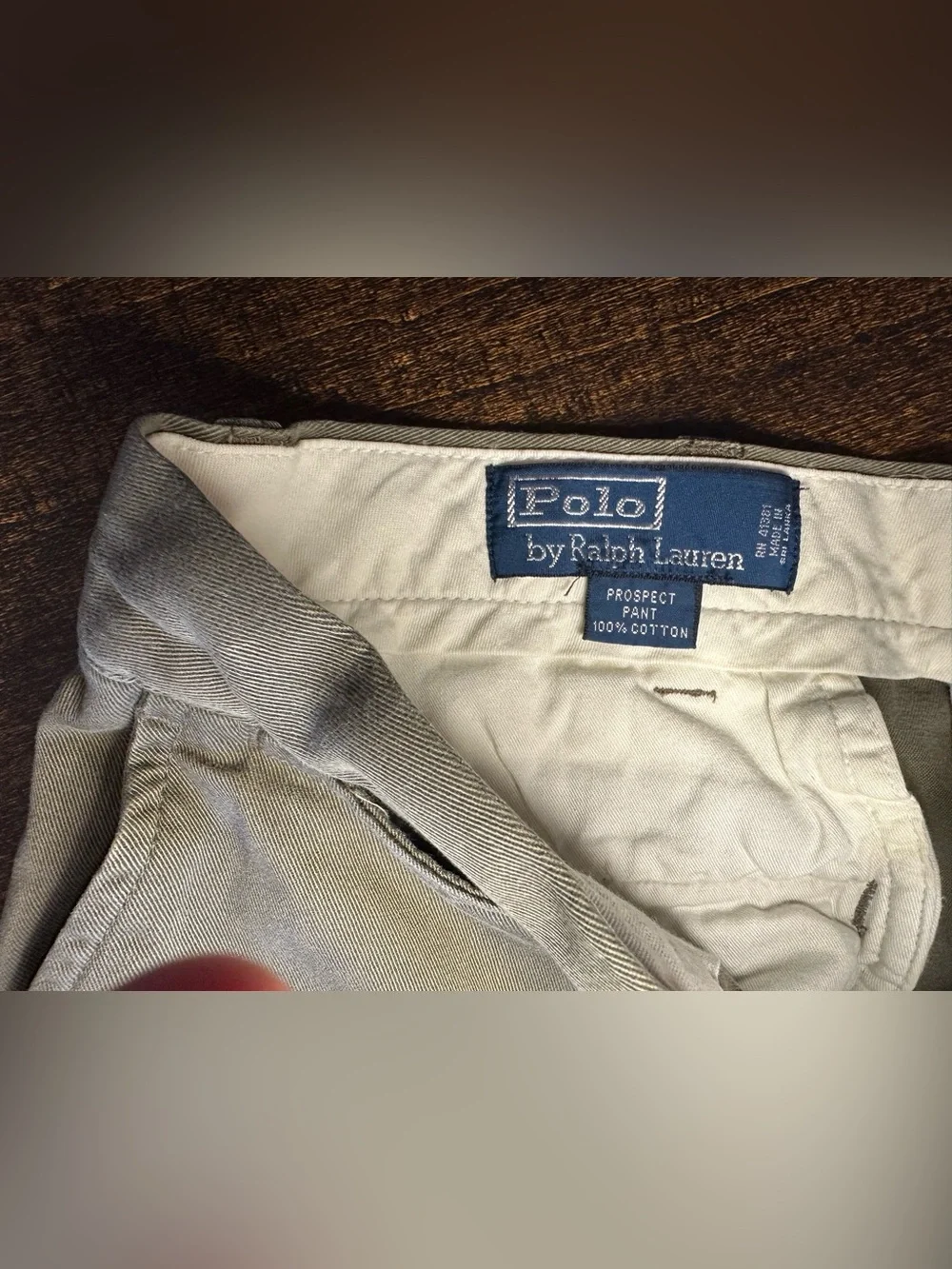 Vintage Polo Ralph Lauren Men's Prospect Chino Pants Green 34W/29L